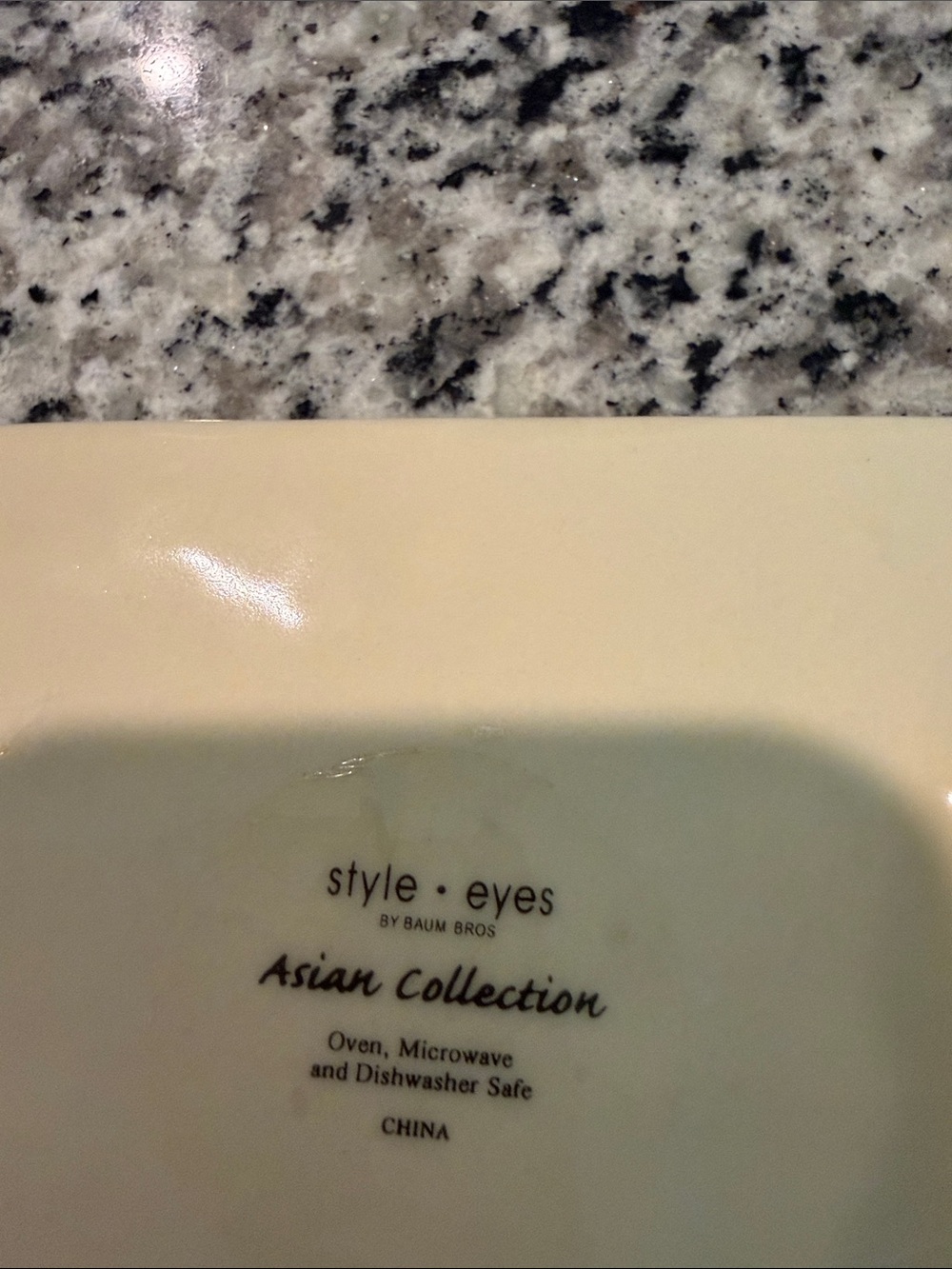 Floral Rectangular Ceramic Plate - Picture 2 of 3